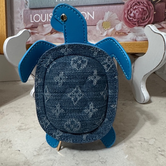 Accessories - Blue and Denim Turtle Coin Purse